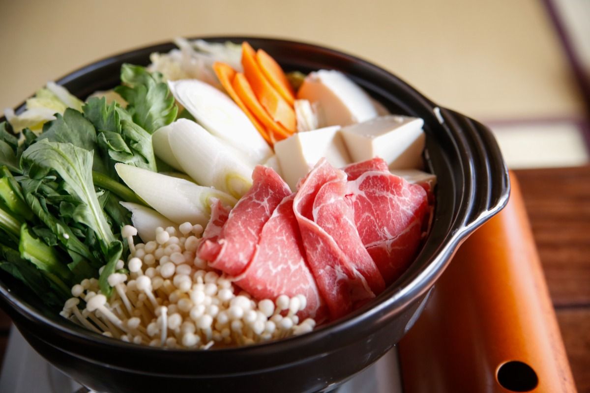 【夕食付き】岡山のブランド豚「桃太郎ポーク」のしゃぶしゃぶ