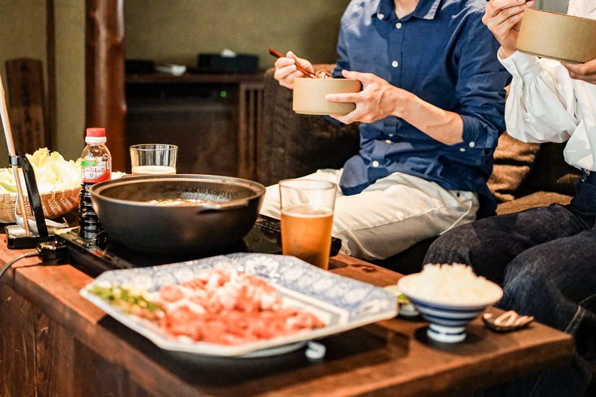 夕朝食付き（宮崎牛×宮崎産豚 しゃぶしゃぶ鍋）※部  屋食 - 4