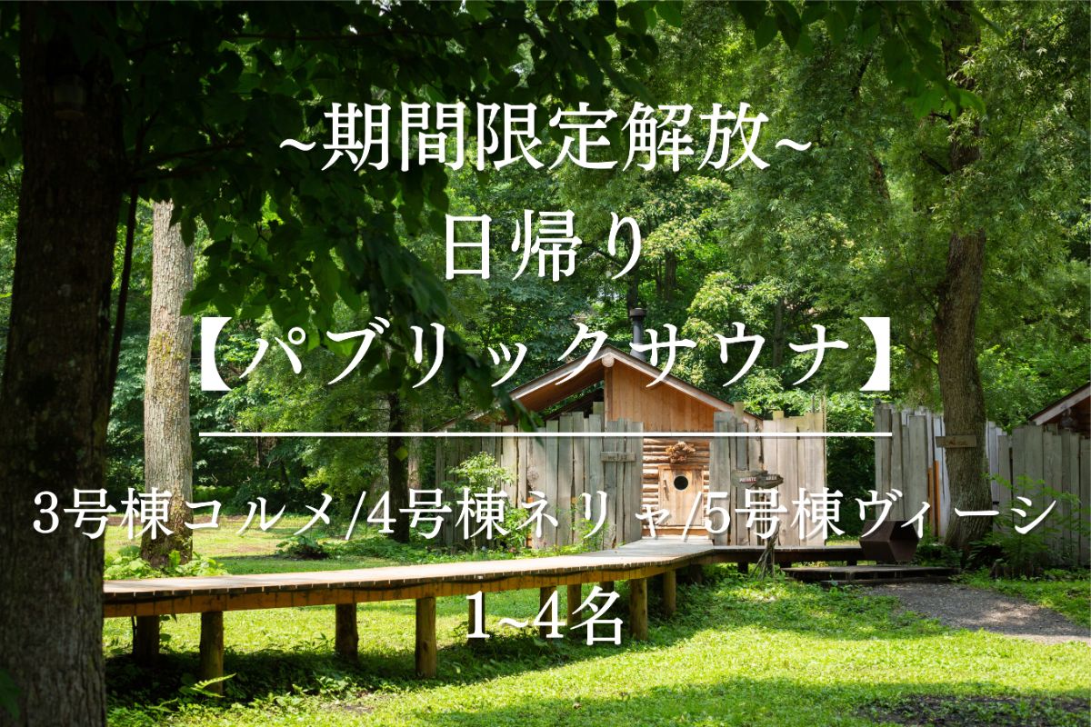 【日帰り/1~4名】貸切パブリック解放（貸切ではありません）