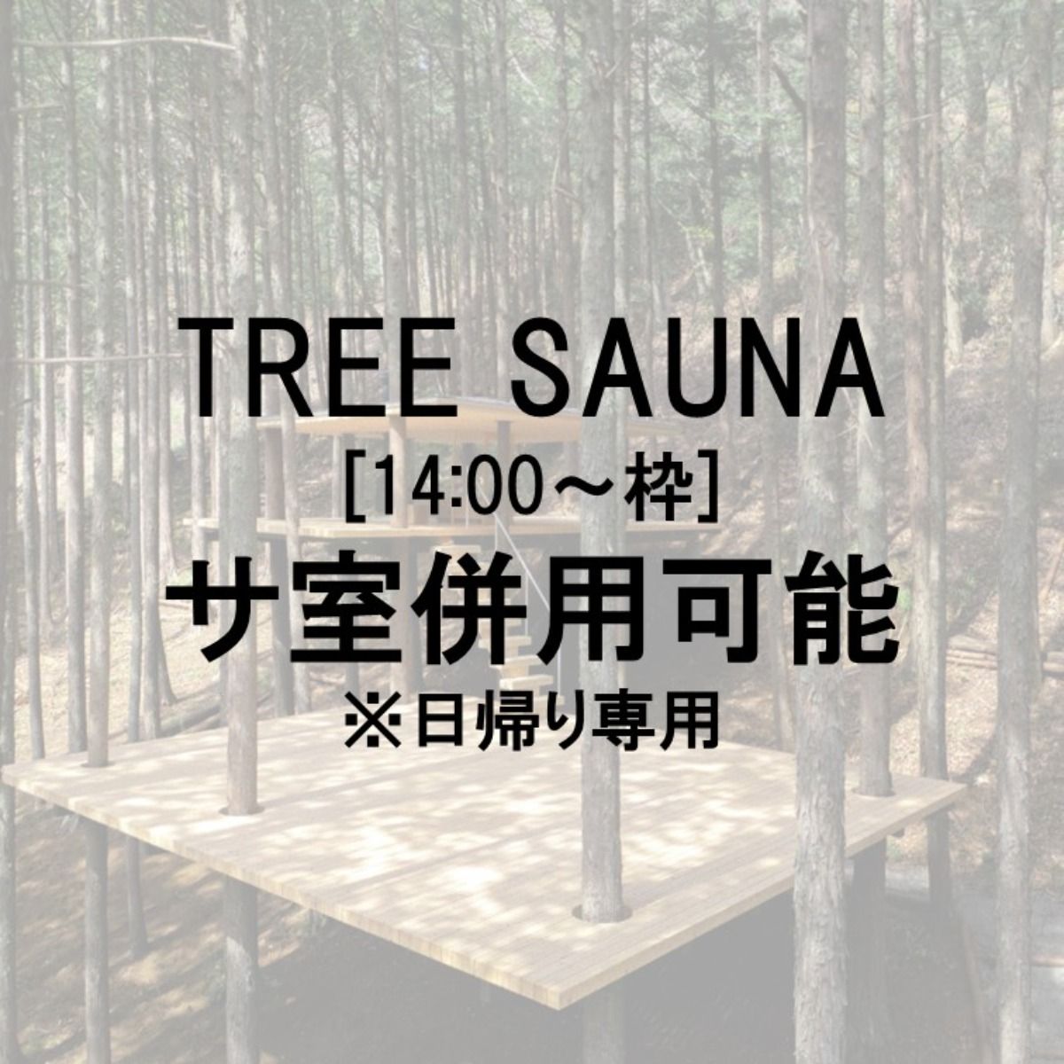 TREE SAUNA［14:00～枠］サ室併用可能※日帰り