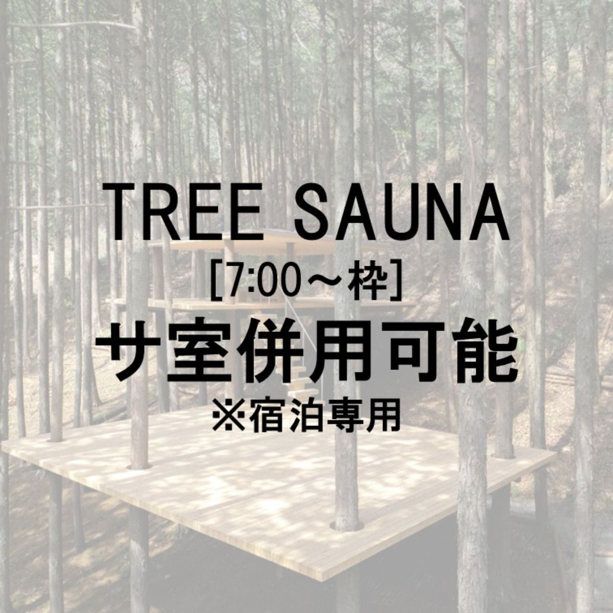 TREE SAUNA［翌日7:00～枠］サ室併用可能※宿泊