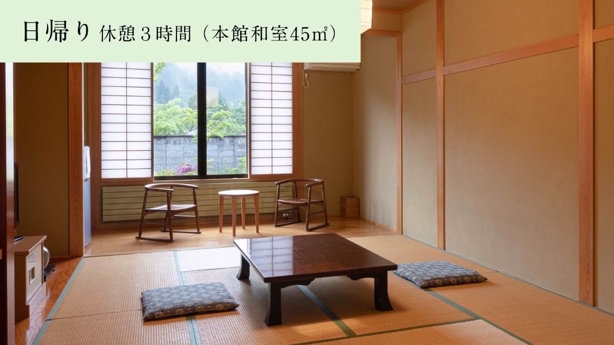 [日帰り] 本館和室45㎡ / 大浴場3時間休憩プラン