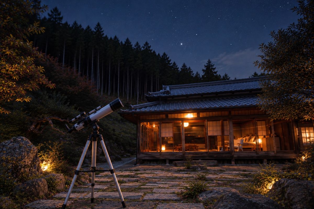【真秀限定】天体望遠鏡で楽しむ、里山の星空ステイ