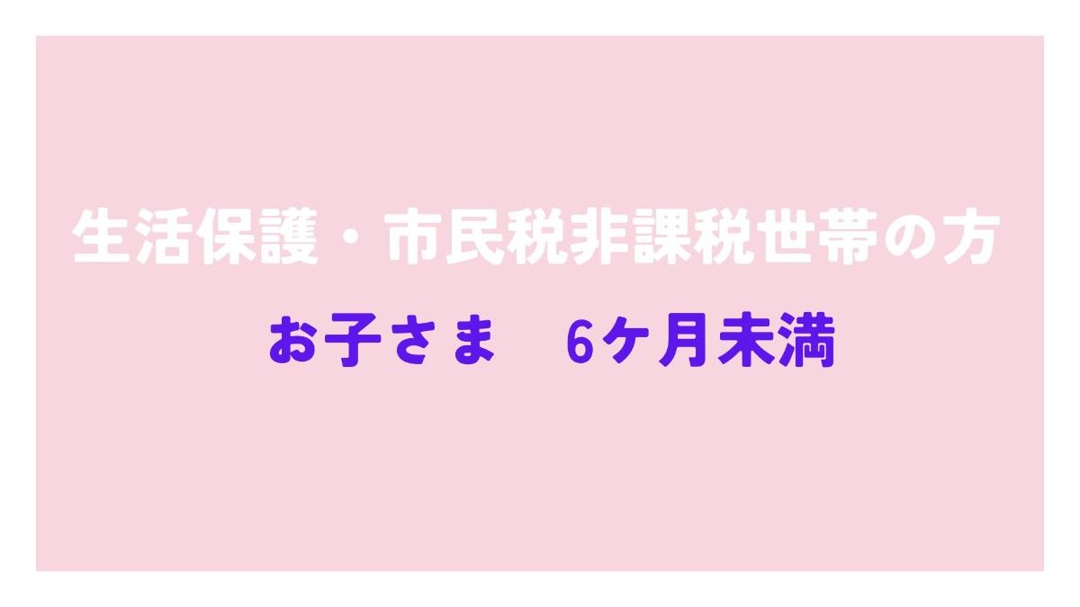 福岡市に住民登録されており、生活保護・市民税非課税世帯の方