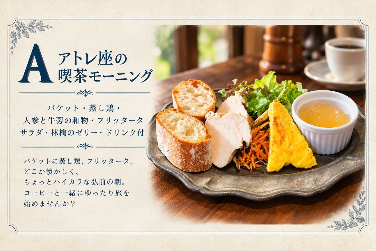 【Aアトレ座の喫茶モーニング付】ノスタルジェニックな宿泊体験
