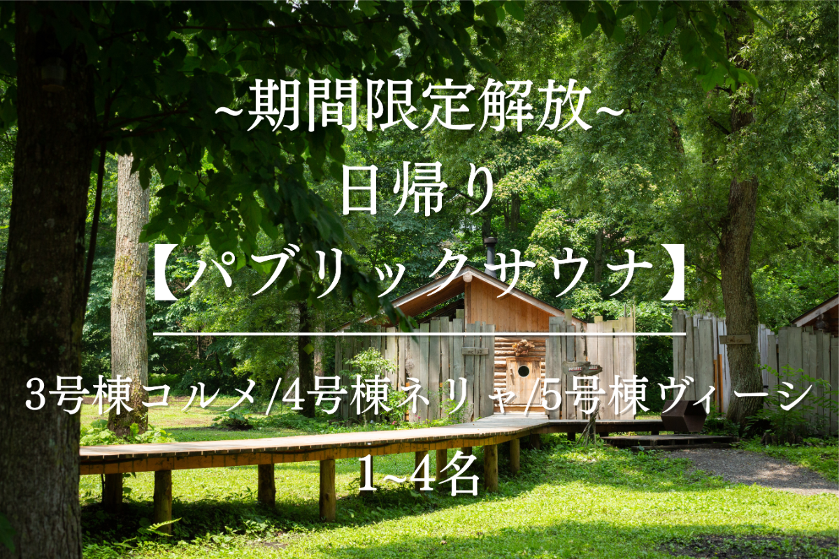 【日帰り/1~4名】貸切パブリック解放（貸切ではありません）