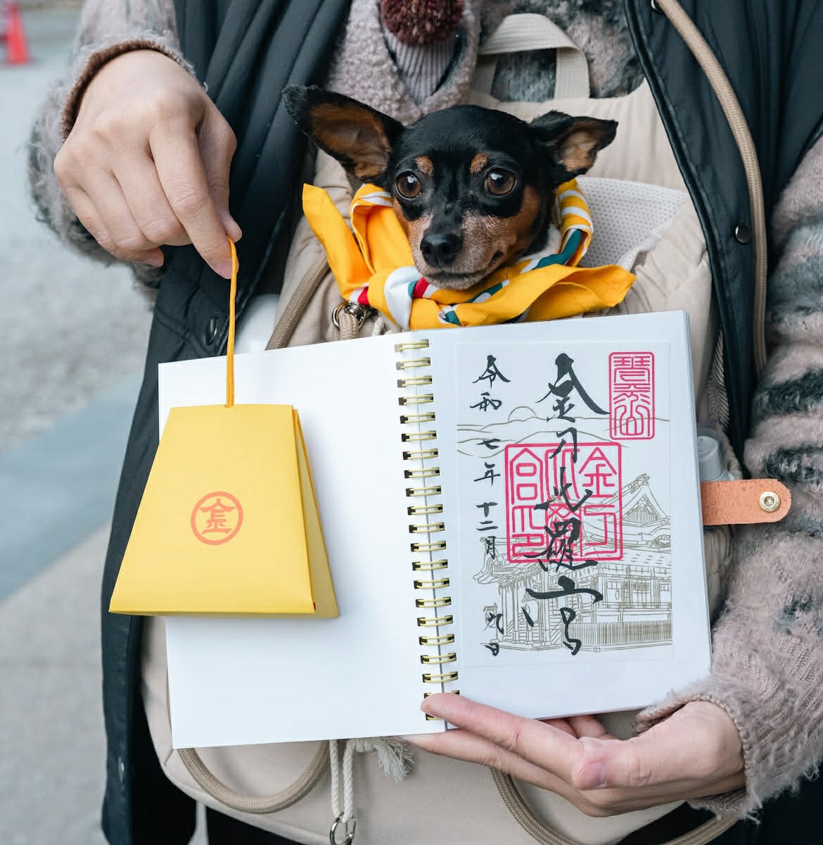 こんぴら狗記念御朱印手帖作り＋バンダナセット - 7